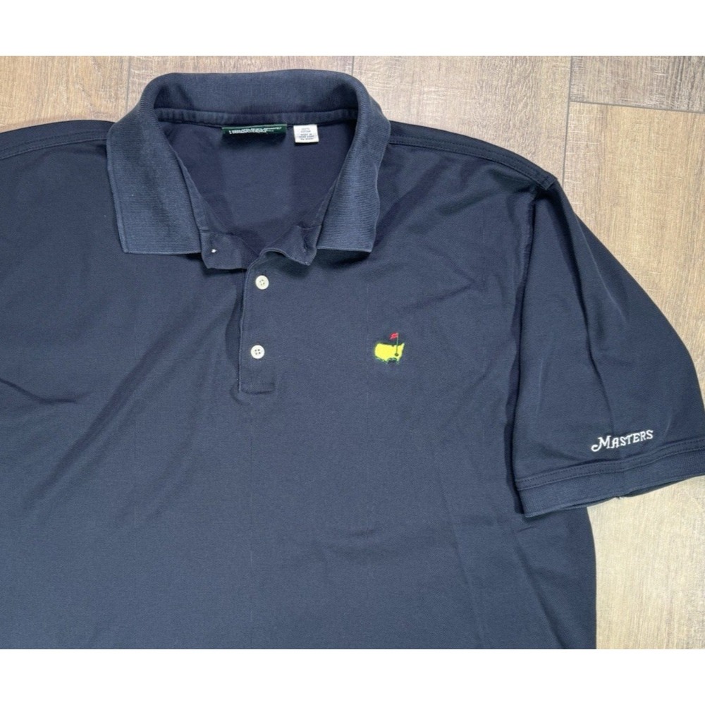 90's Masters Collection Polo Shirt Mens XL Blue Golf 60's Two Ply Mercerized Vtg